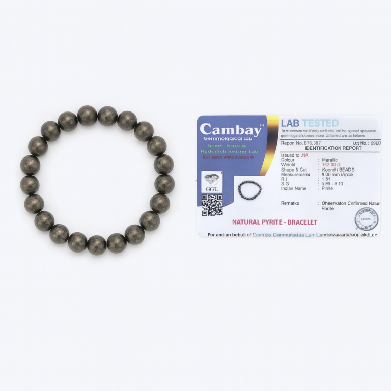 pyrite bracelet for confidence, willpower, prosperity and grounding, 8 mm natural pyrite beads on elastic string, unisex crystal bracelet